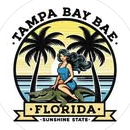 Tampa Bay Bae badge logo — a rider on an alligator against a palm-lined sunset